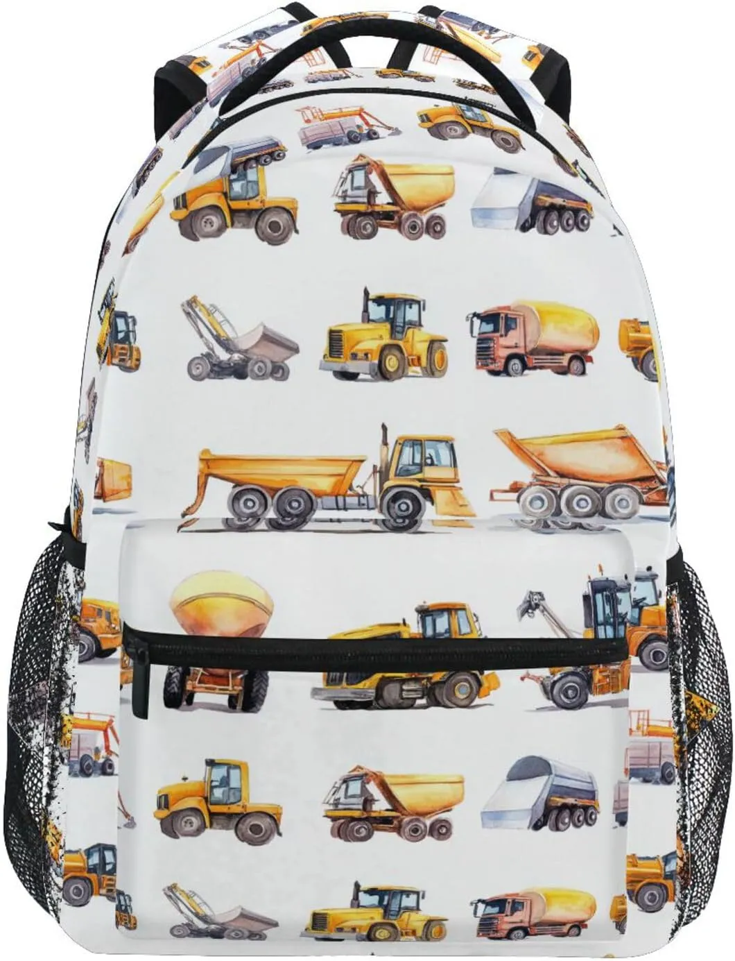 Backpacks for Teacher Nurse Fashion Sports Backpack with Chest Strap Gift Men & Women Construction Vehicles