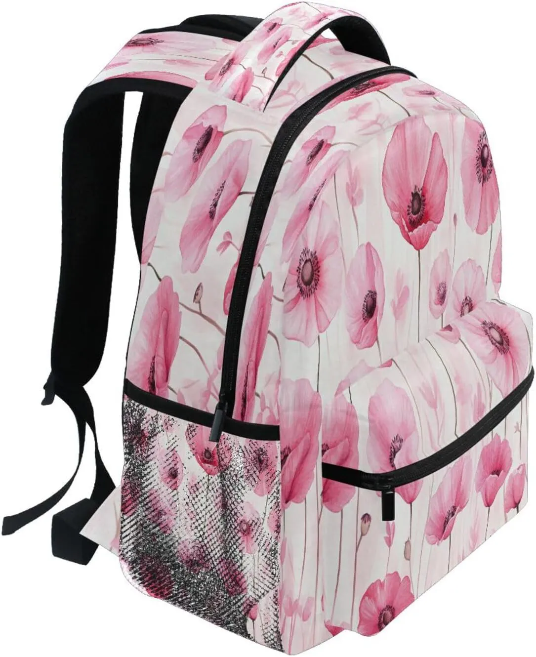 Backpacks for Teenager Waterproof College School Computer Bag with Chest Strap for Business Work College Travel Trip Poppy Flower