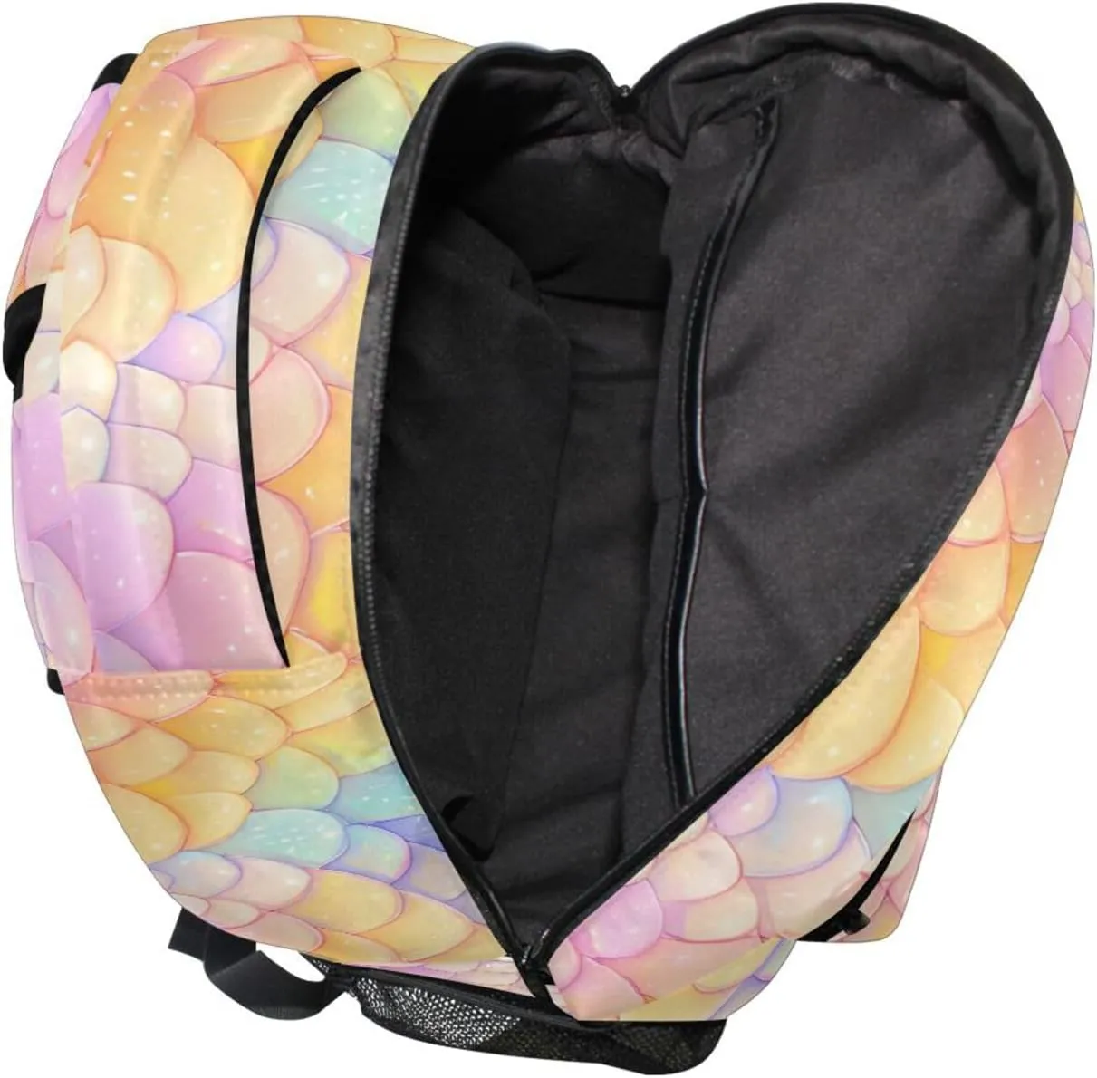 Backpacks for Women Men Waterproof School Book Bag with Chest Strap Gift Men & Women Rainbow Scales Glittering