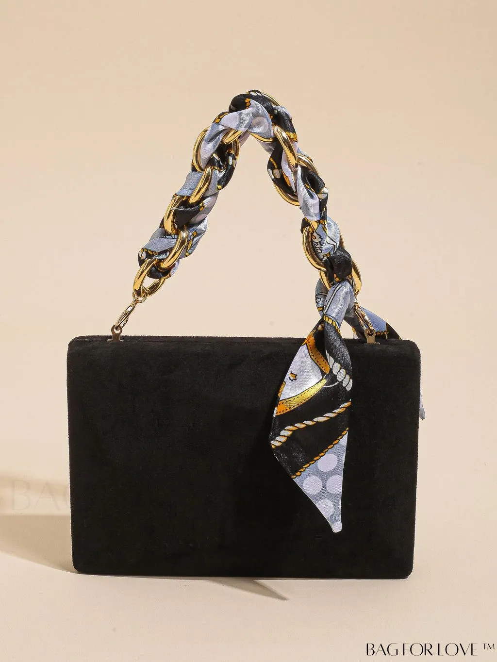 BagForLove - Multicolor Twilly Chain Handle Clutch: Elegant Evening Bag for Women, Wedding & Prom