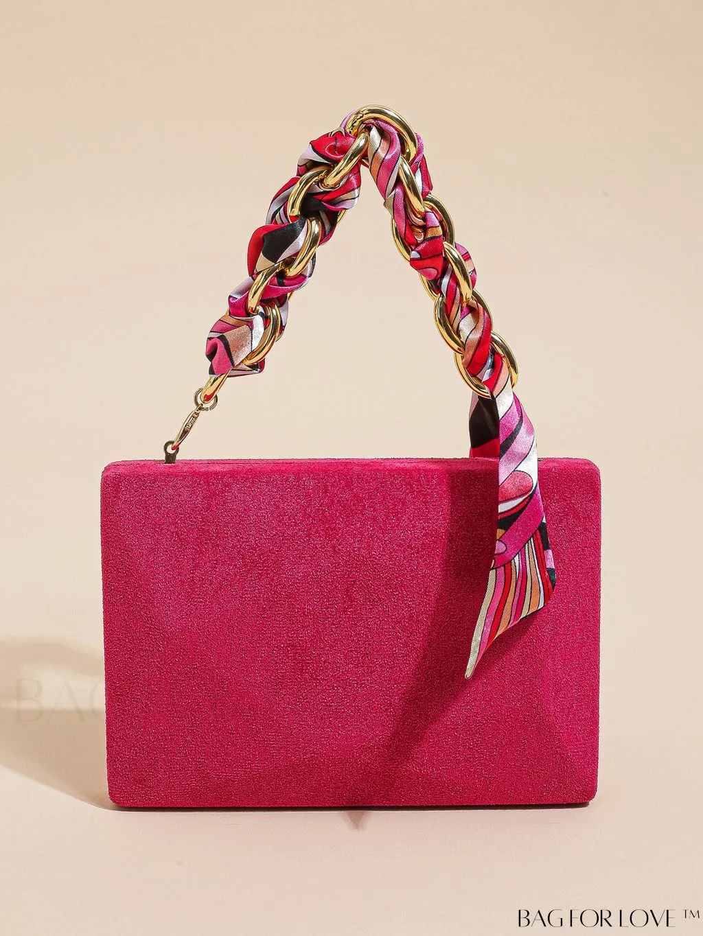 BagForLove - Multicolor Twilly Chain Handle Clutch: Elegant Evening Bag for Women, Wedding & Prom