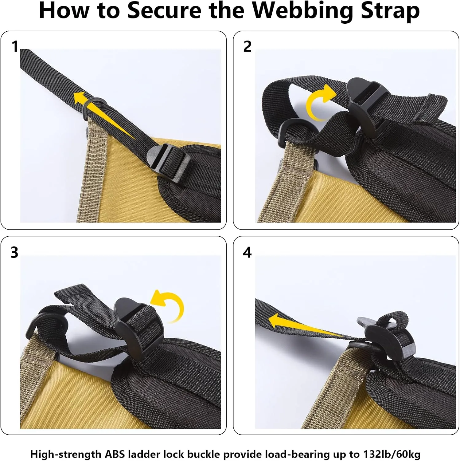 BASSDASH Backpack Straps Replacement Adjustable Padded Shoulder Straps for Backpack Dry Bag (Ladder Lock Buckles)