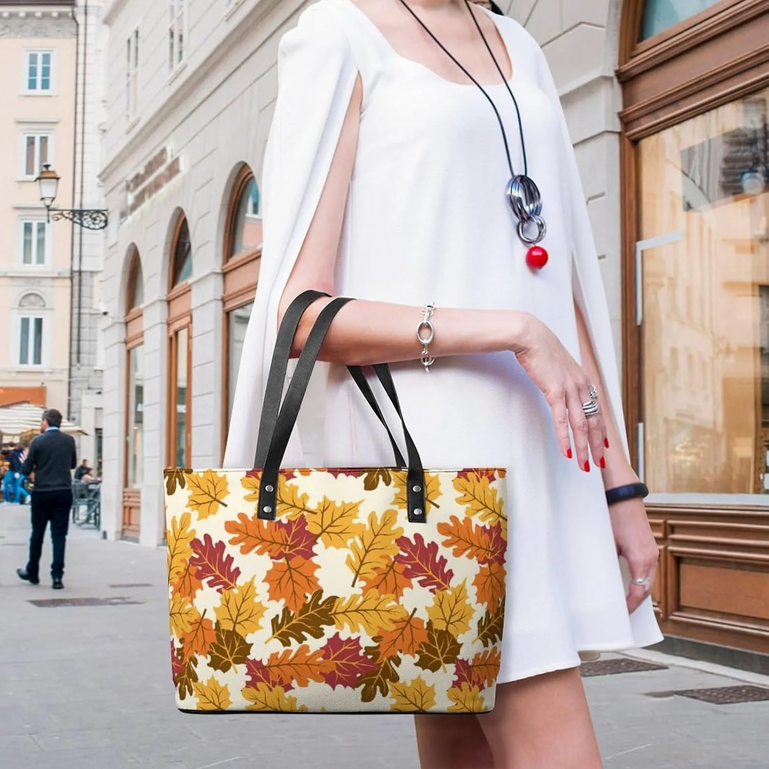 Bees Chamomiles Print Hobo Handbags With Zipper Large Capacity Satchel Tote Bag Shoulder Bag