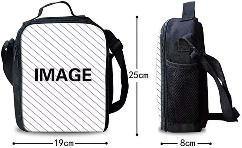 Beginterest 2Pcs Skull Backpacks Set for School Funny Skeleton Backpack and Lunch Box for Kids Girls Boys