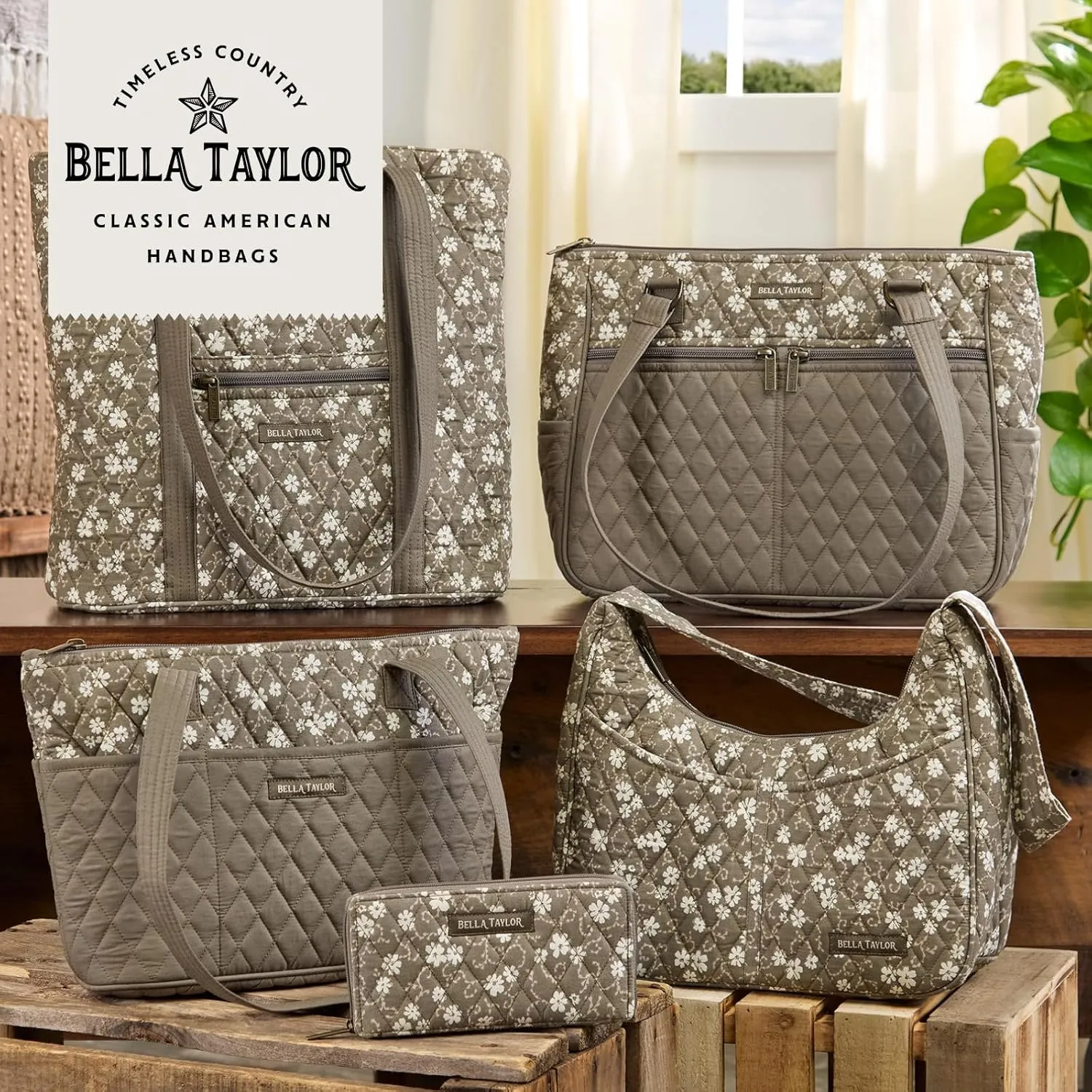 Bella Taylor Essentials Crossbody Purse with Built In Wallet