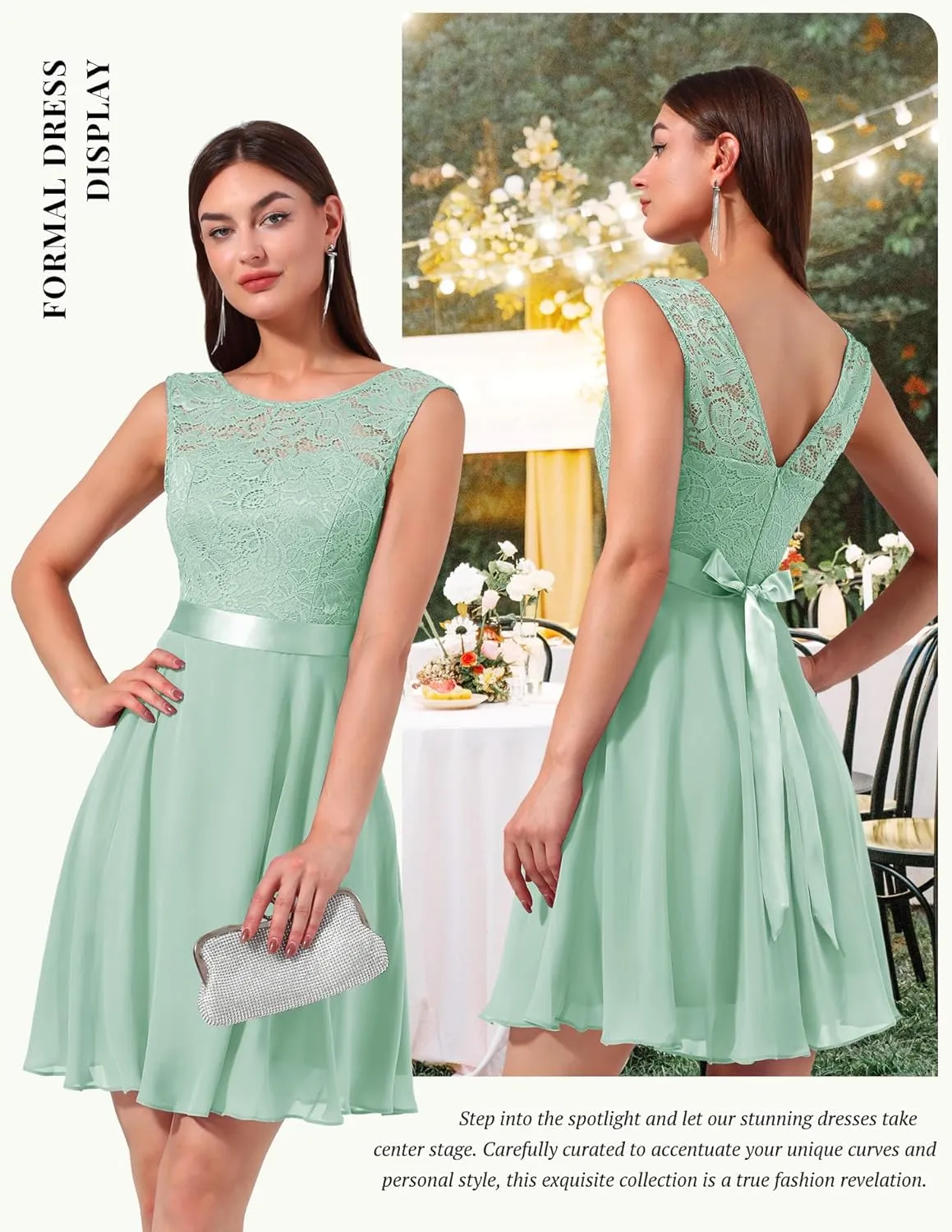 BeryLove Women Short Prom Dress Lace Wedding Guest Cocktail Party Bridesmaid Formal Dresses