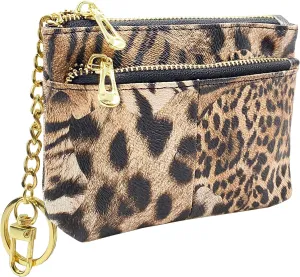 Beurlike Womens RFID Coin Purse Change Wallet Small Leather Card Holder Keychain