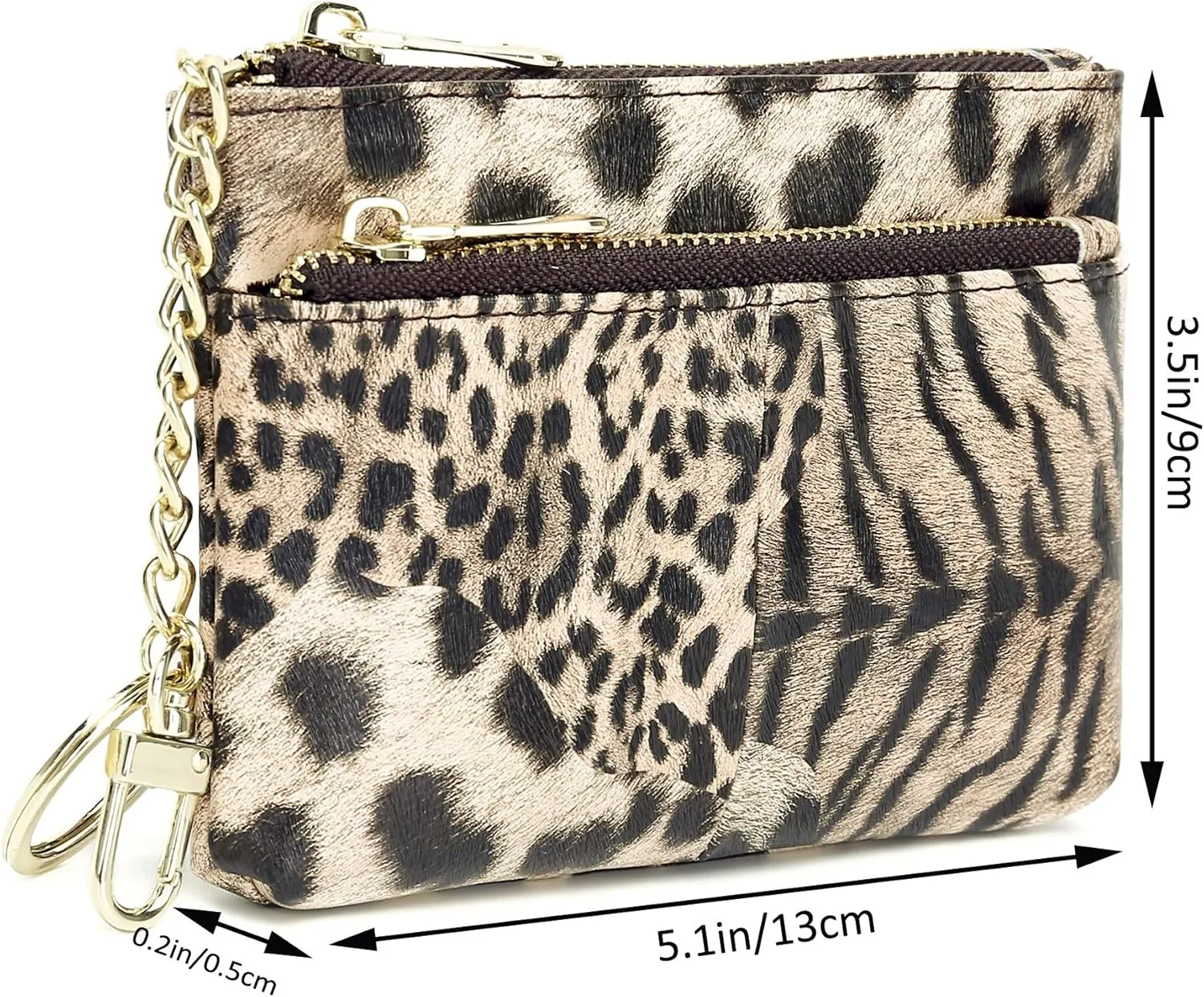 Beurlike Womens RFID Coin Purse Change Wallet Small Leather Card Holder Keychain