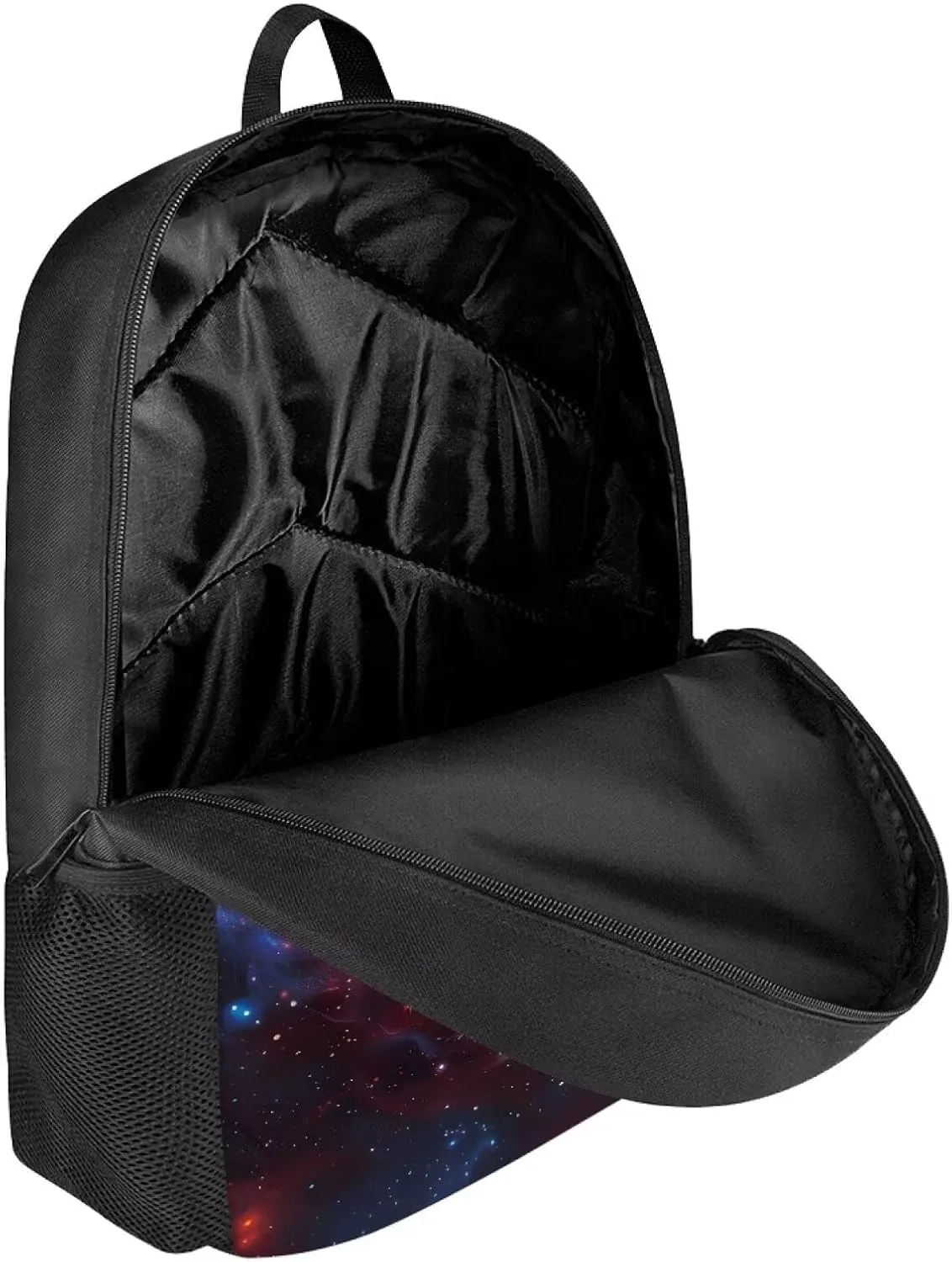 Biyejit Wolf Backpack for Girls Boys Animal Bookbag Blue Red Flame Wolf School Travel Laptop Shoulder Bag Large Capacity Casual Daypack Middle High School Bag