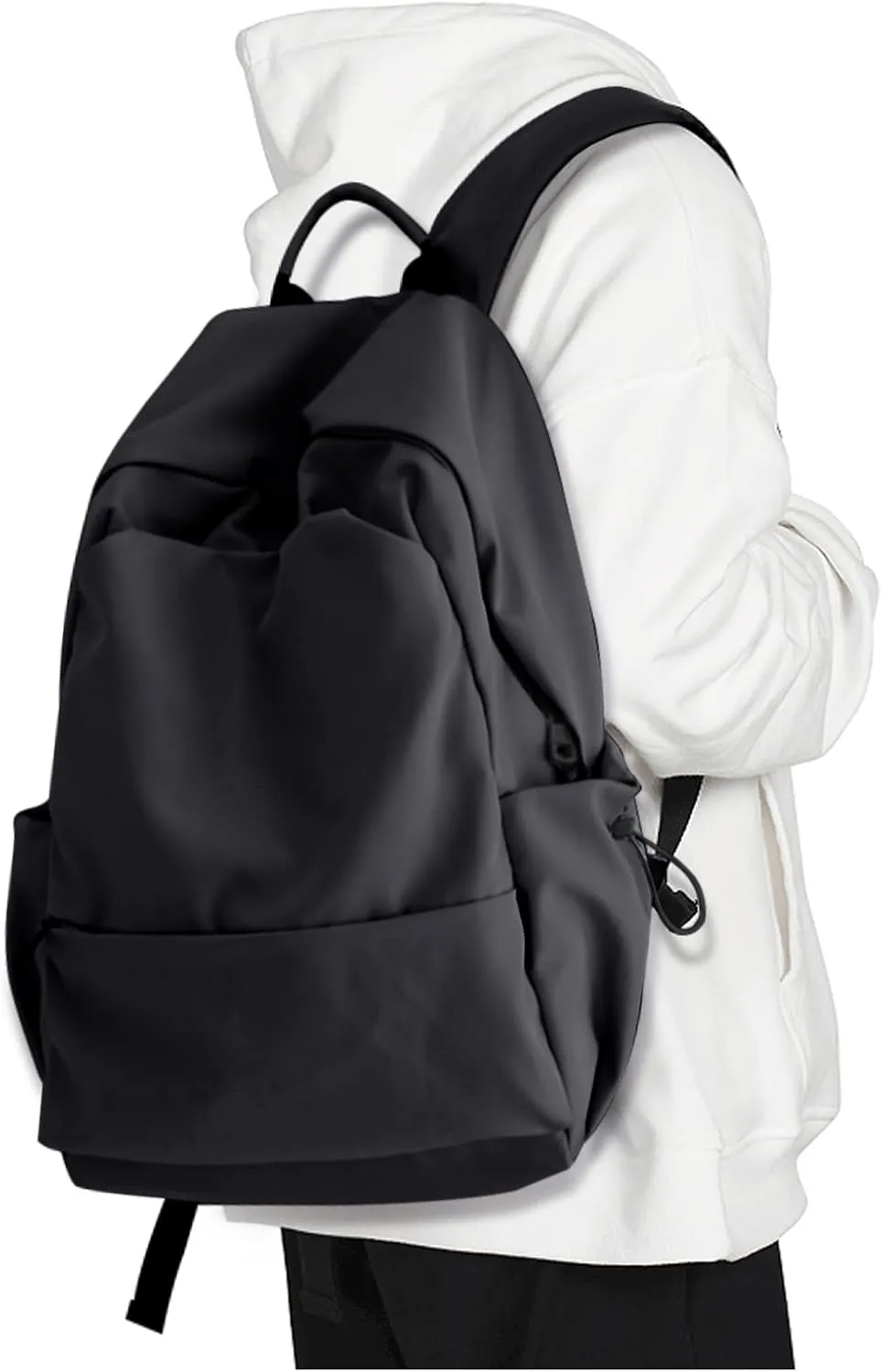 Black Backpack For Women Men School Aesthetic Lightweight College Backpack for Boys Girls Book Bag Casual Daypack Laptop Gym Backpacks