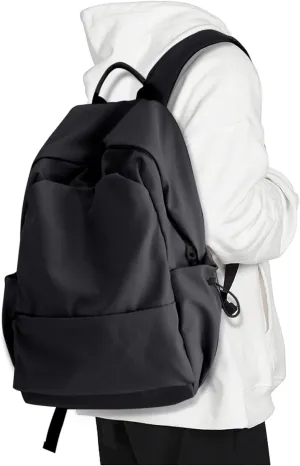 Black Backpack For Women Men School Aesthetic Lightweight College Backpack for Boys Girls Book Bag Casual Daypack Laptop Gym Backpacks