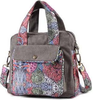 Black Butterfly Premium Canvas Shoulder Bag, Top Handle for Women, Lightweight Handbag, Small Style Crossbody