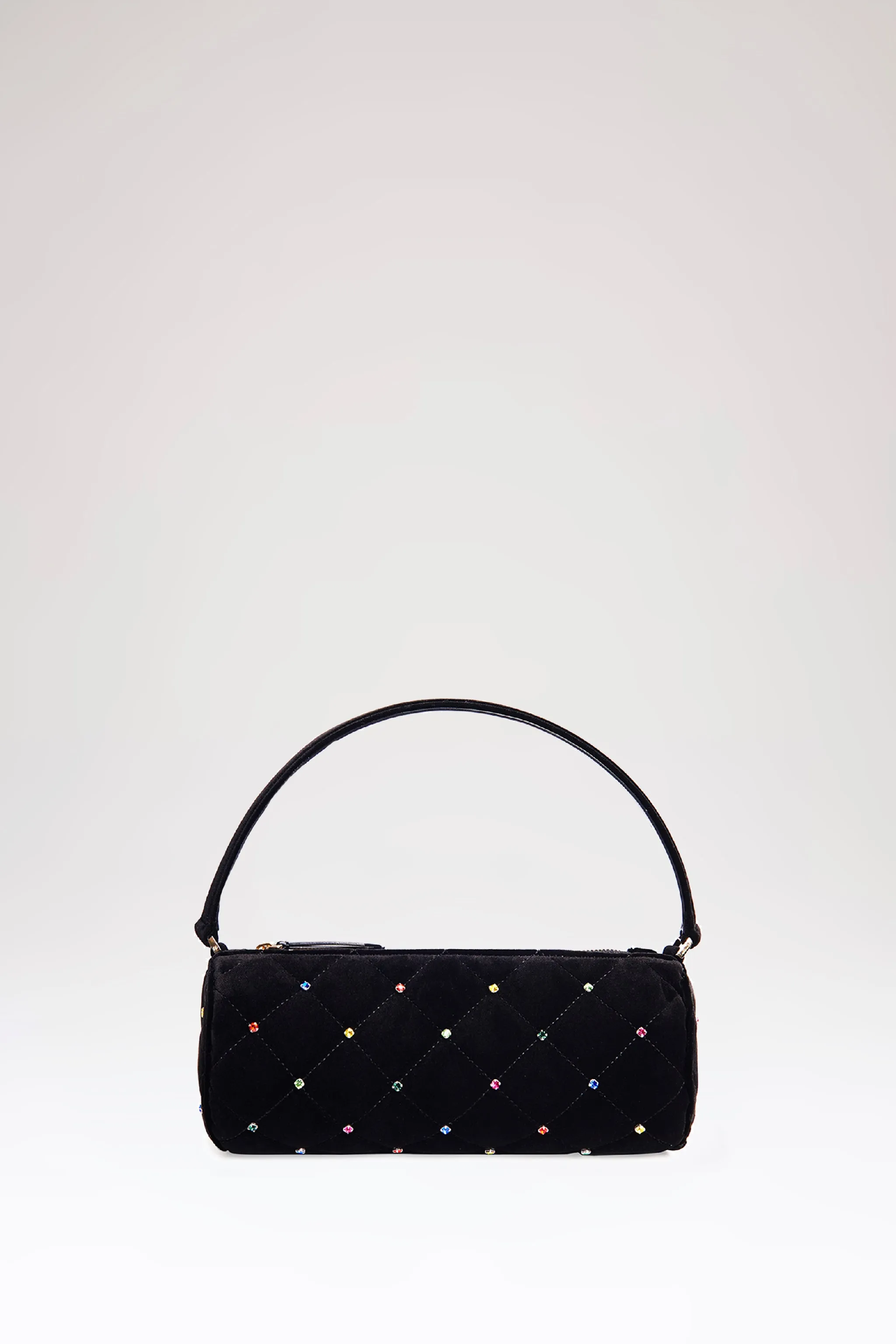 Black Emma Evening Quilted Crystals