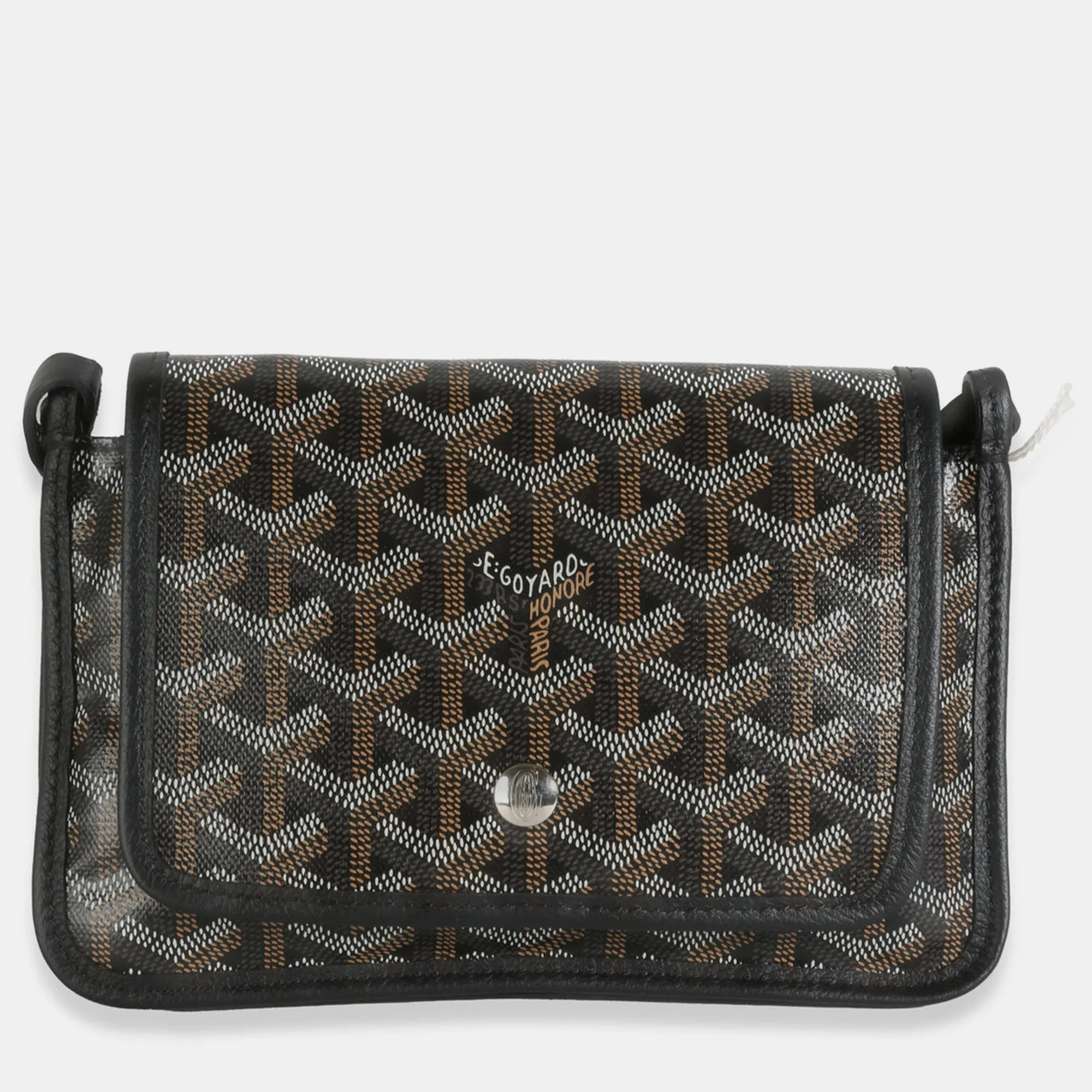 Black Goyardine Canvas Plumet Pocket Wallet Bag