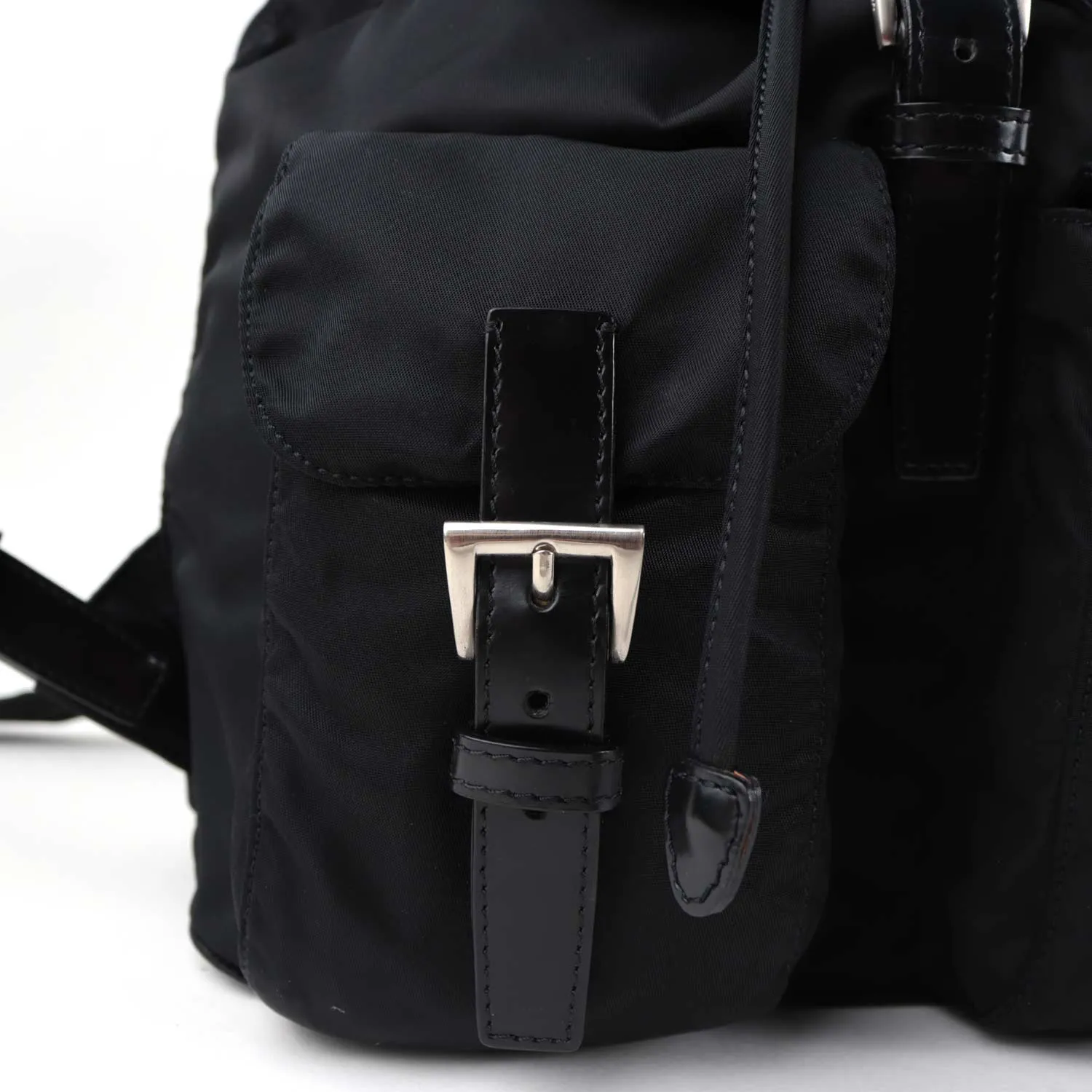 Black Medium Tessuto Nylon Backpack