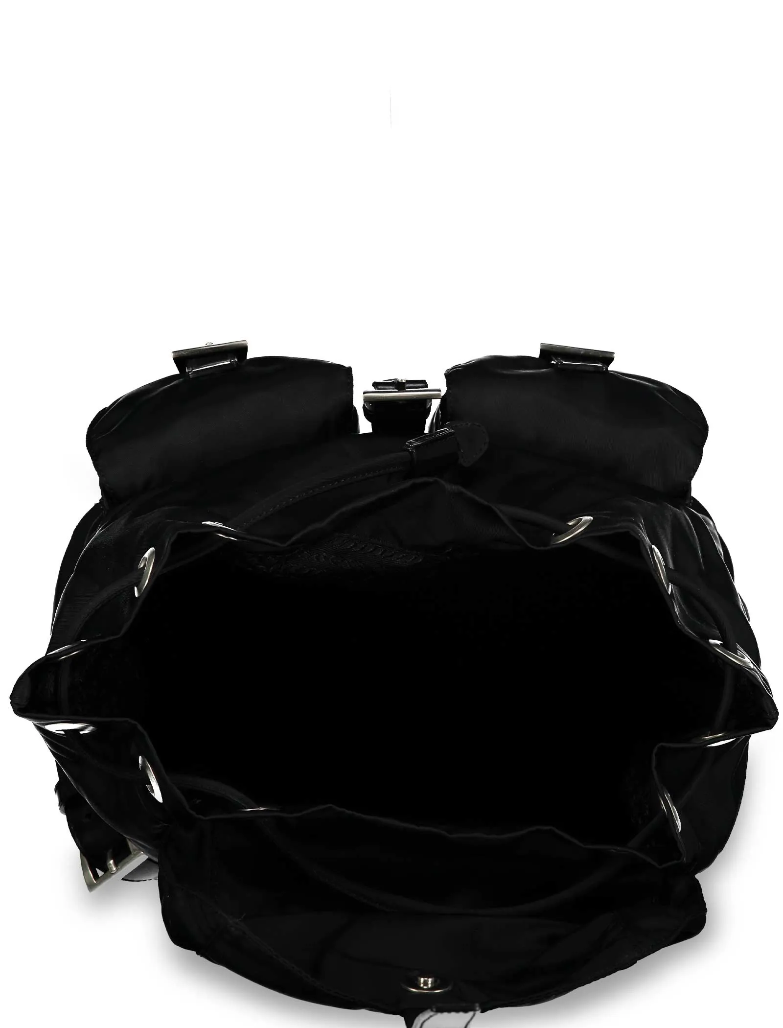 Black Medium Tessuto Nylon Backpack
