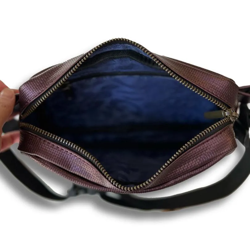 Black with Birds Texture Lawrence Fanny Pack