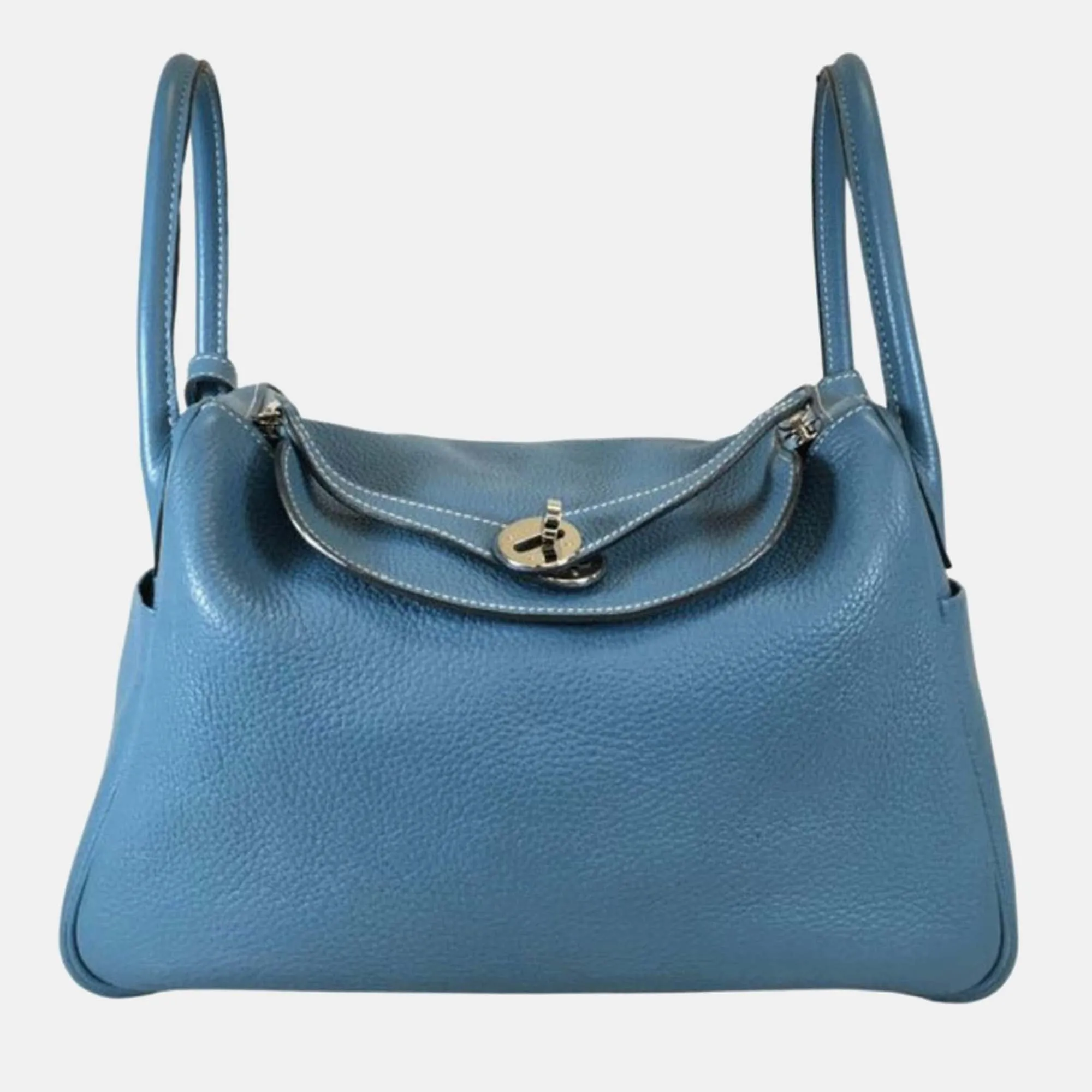 Blue Jean Clemence Leather Lindy 30 Shoulder Bag
