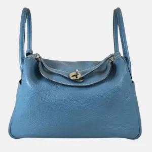 Blue Jean Clemence Leather Lindy 30 Shoulder Bag