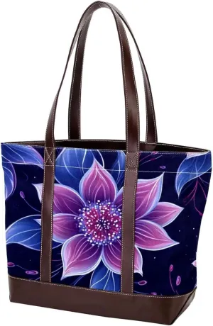 Boho Floral-12 Shoulder Purses for Women Large Soft Washed Leather Purses and Durable Handbags