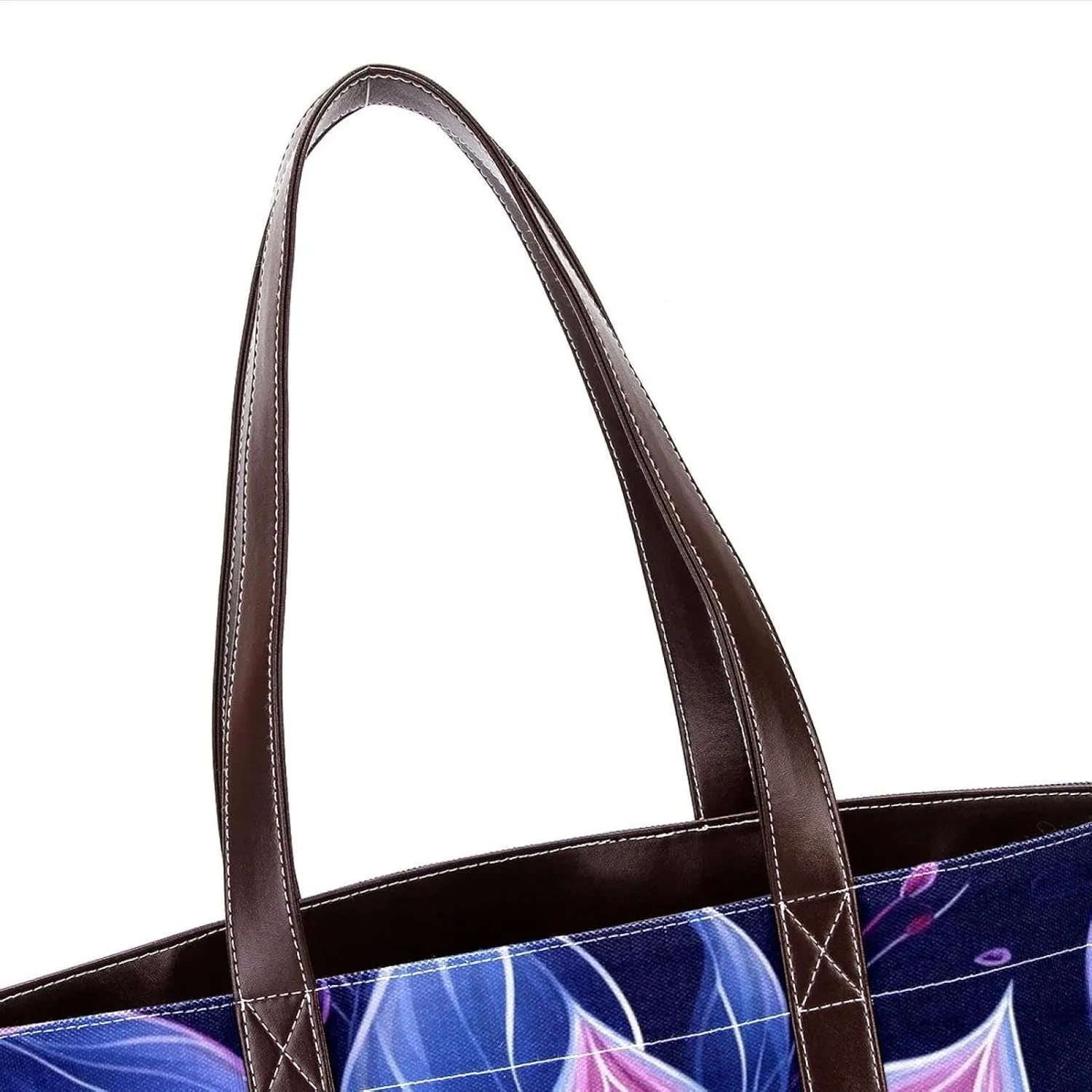 Boho Floral-12 Shoulder Purses for Women Large Soft Washed Leather Purses and Durable Handbags