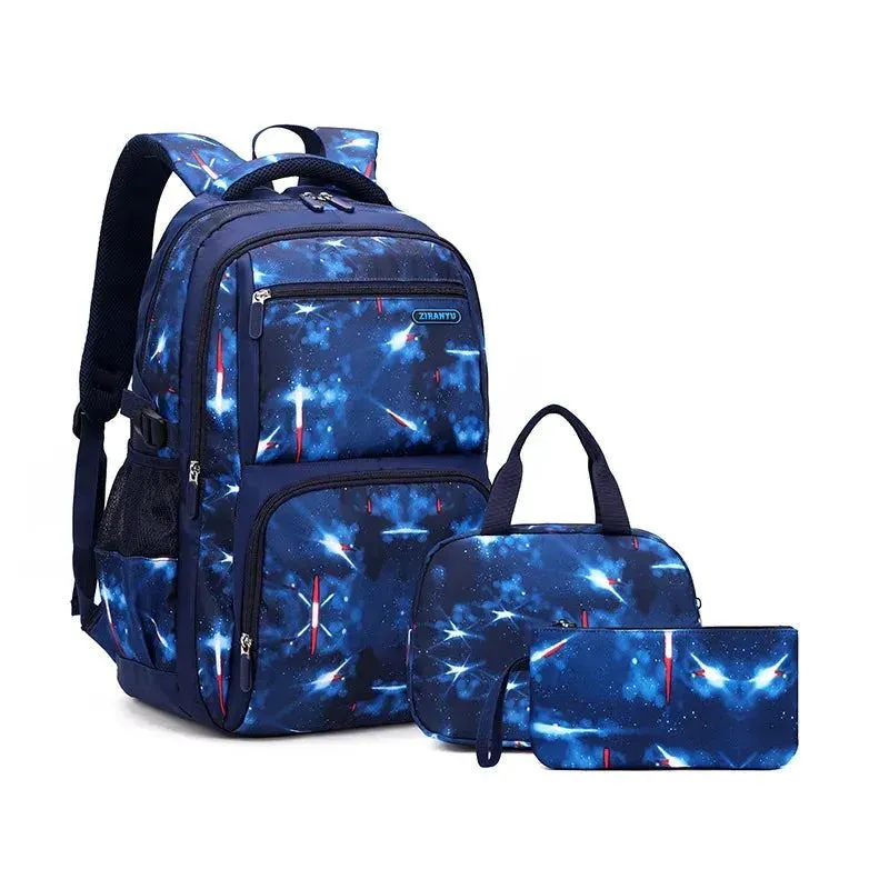 Boys Backpacks 3 Pieces Sets School Bags Large Size Bag For Teenagers Children Knapsack Big Boy Backpack Middle School Students