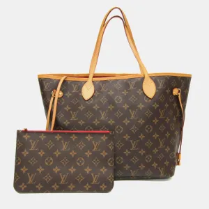 Brown Monogram Canvas Neverfull MM Tote Bag