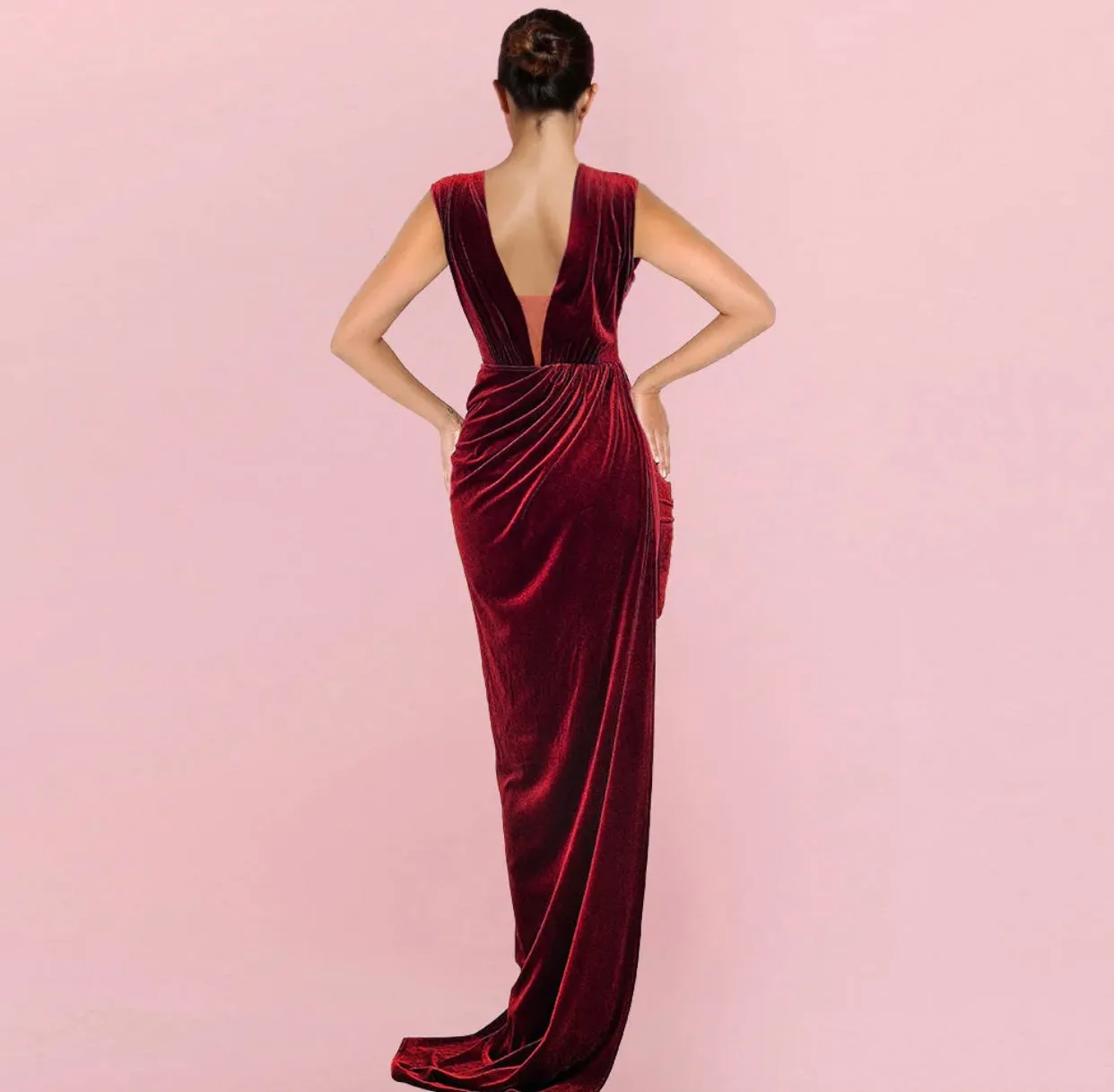 Burgundy Evening Dress