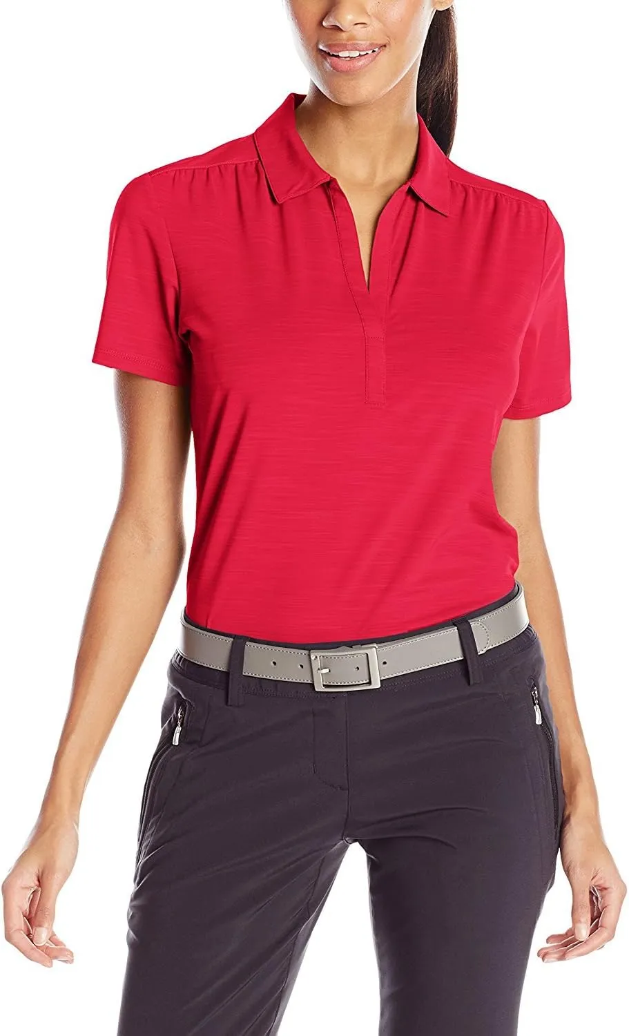 Callaway Women’s Opti-Dri Tonal Short Sleeve Polo Shirt, with Stretch Fabric and Sun Protection, Extended Sizing