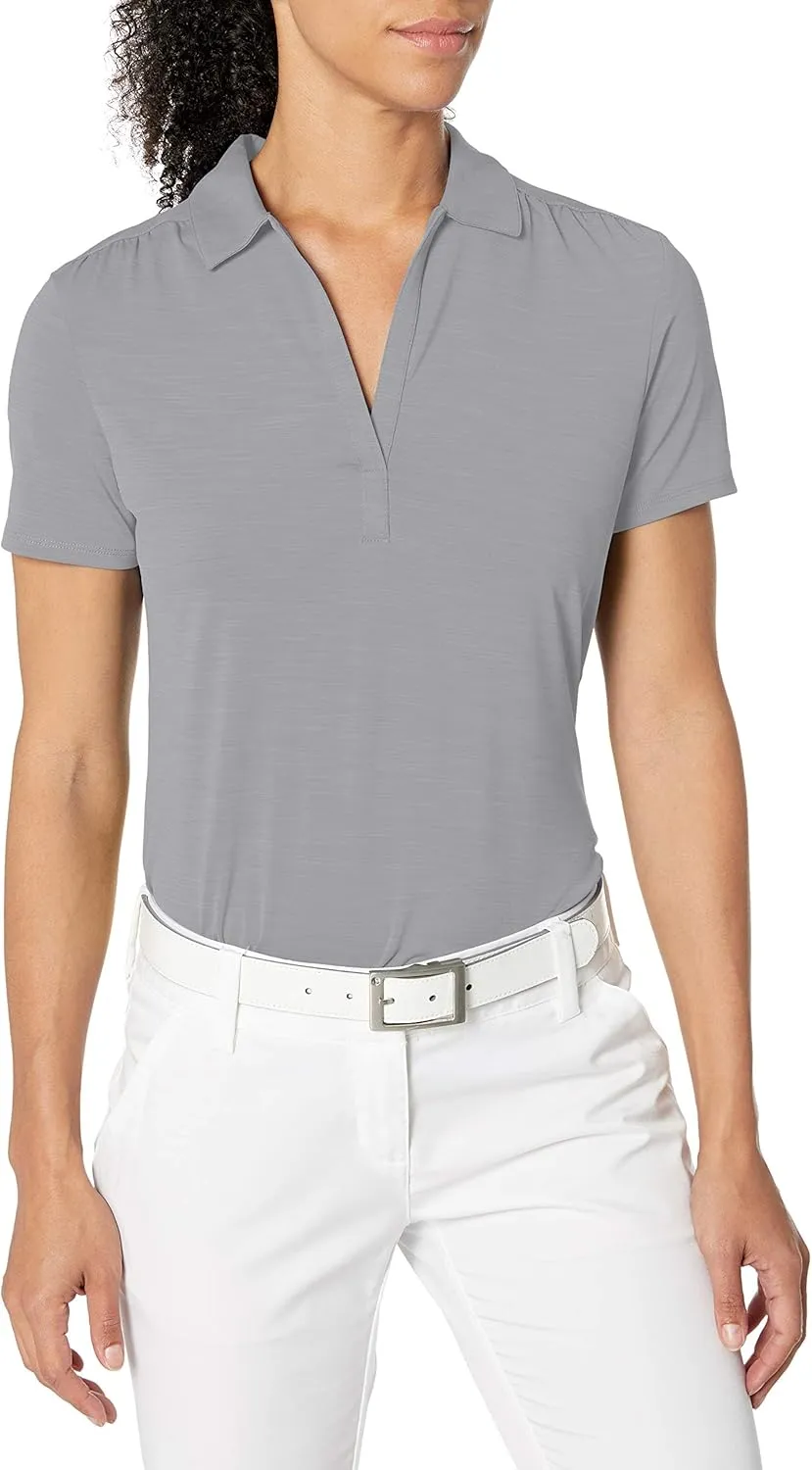 Callaway Women’s Opti-Dri Tonal Short Sleeve Polo Shirt, with Stretch Fabric and Sun Protection, Extended Sizing