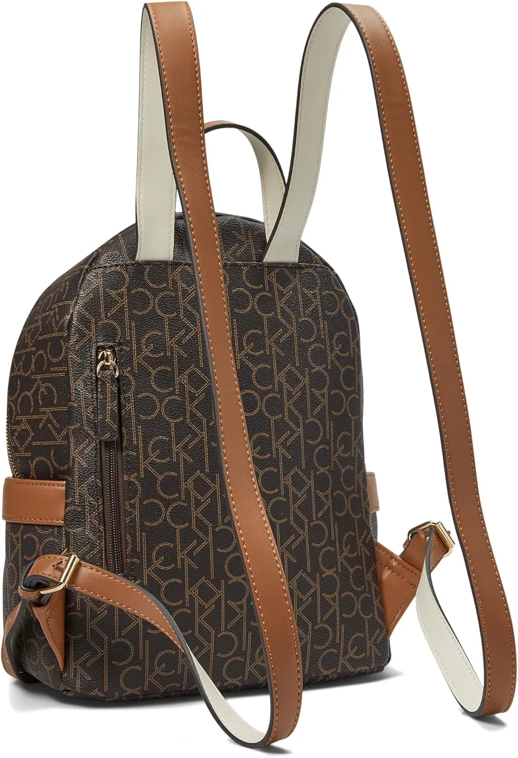 Calvin Klein Maya Signature Backpack Brown/Khaki/White/Caramel/Sage One Size