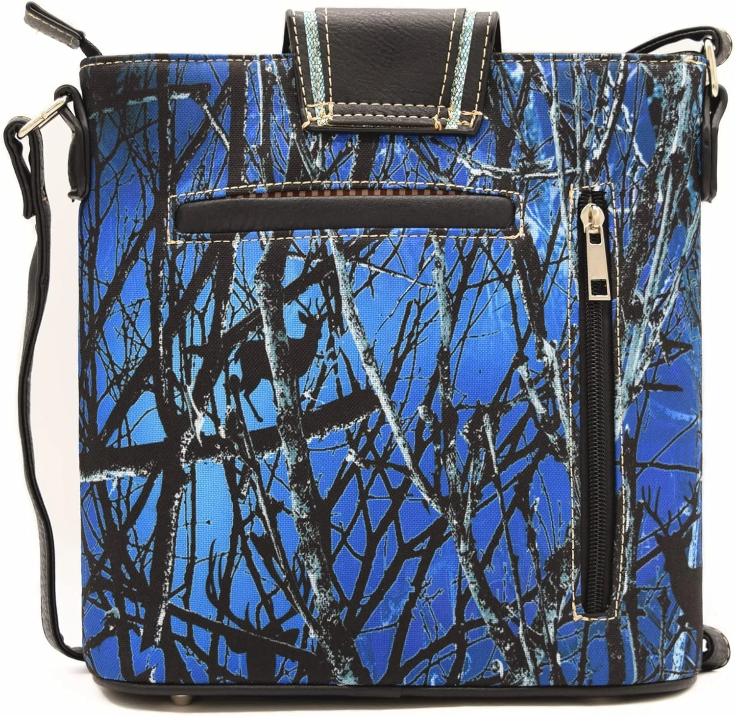 Camouflage Rhinestone Cross Pistol Buckle Western Crossbody Handbags Cowgirl Country Studded Purse Women Single Shoulder Bag