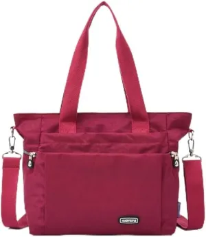 Canvas bucket bag, large capacity crossbody bag with artificial leather shoulder strap, shoulder handbag