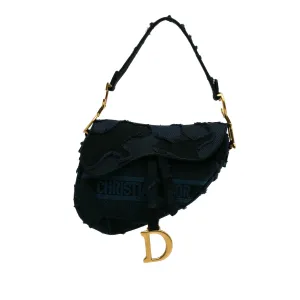 Canvas Embroidered Camouflage Saddle Bag