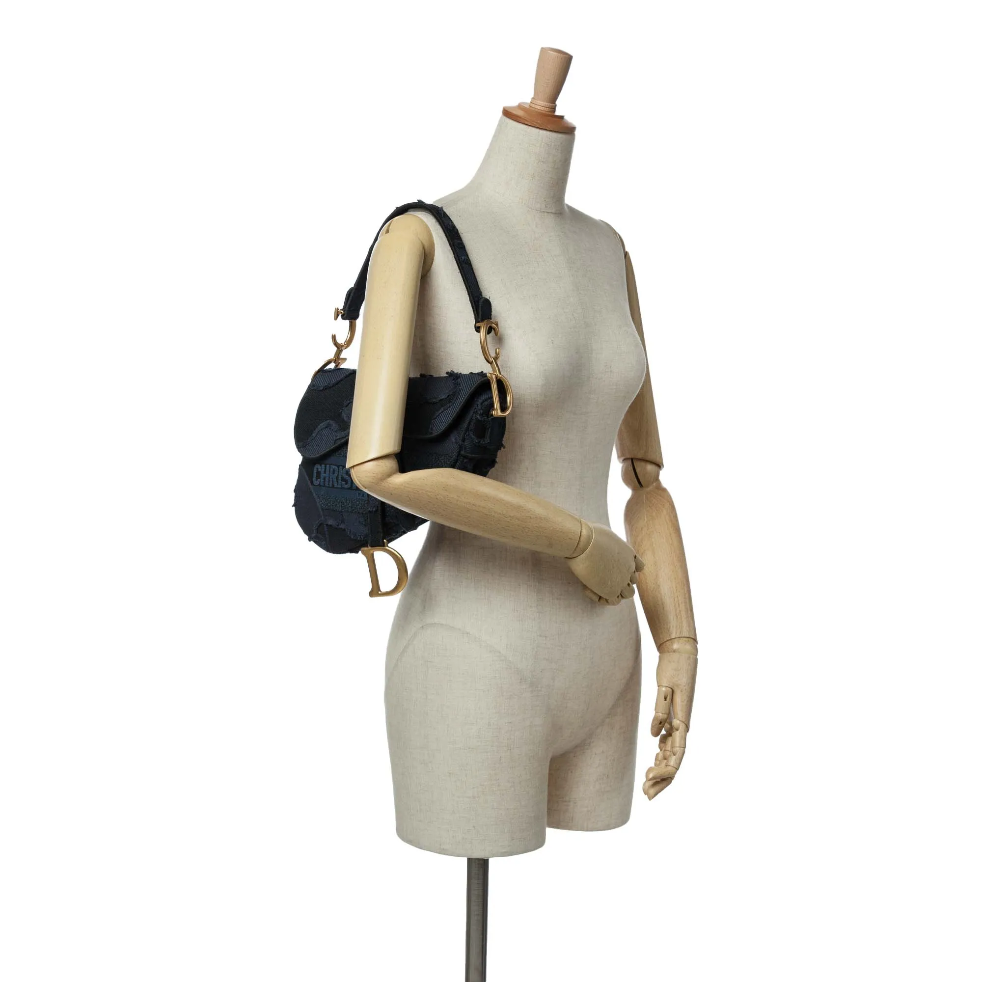 Canvas Embroidered Camouflage Saddle Bag
