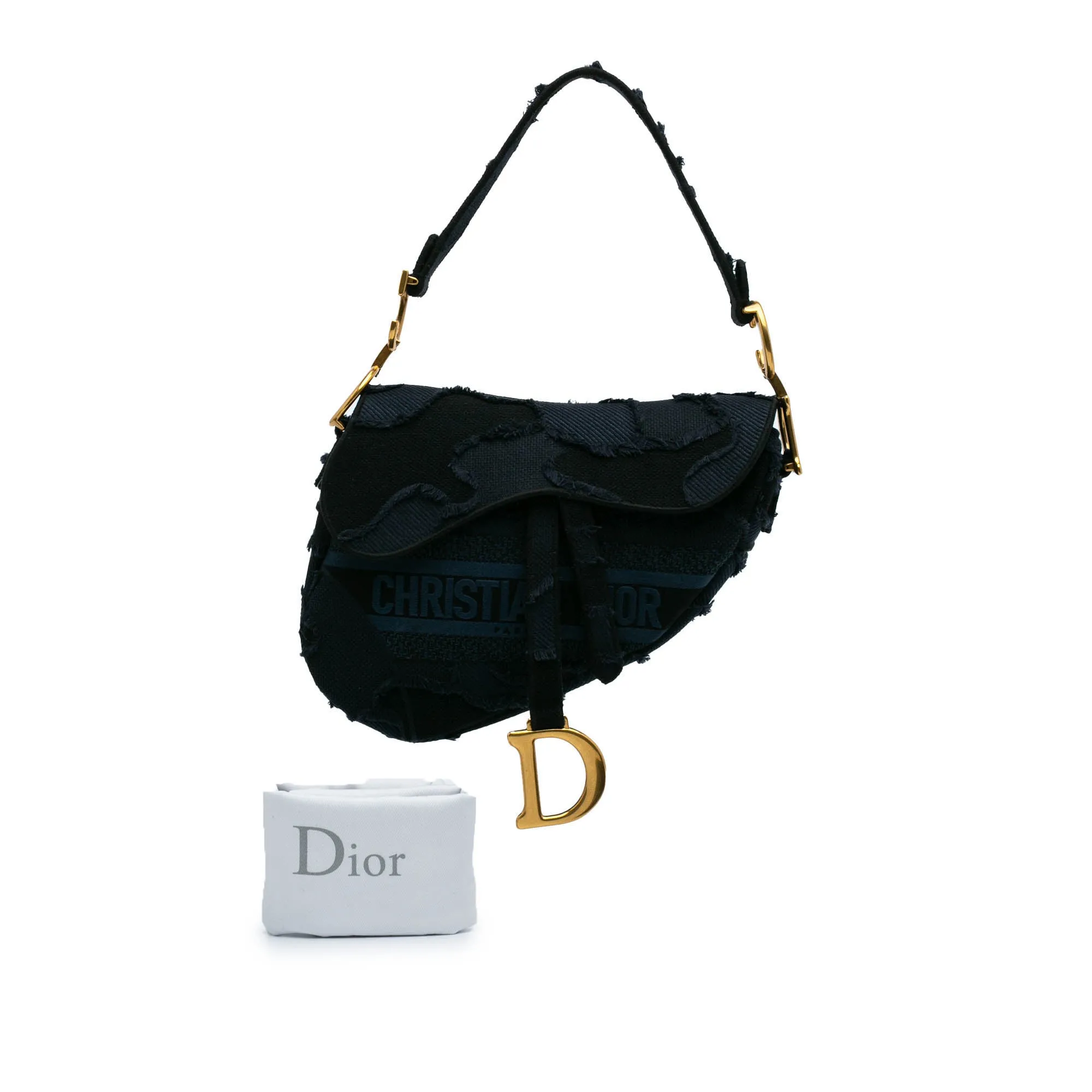 Canvas Embroidered Camouflage Saddle Bag