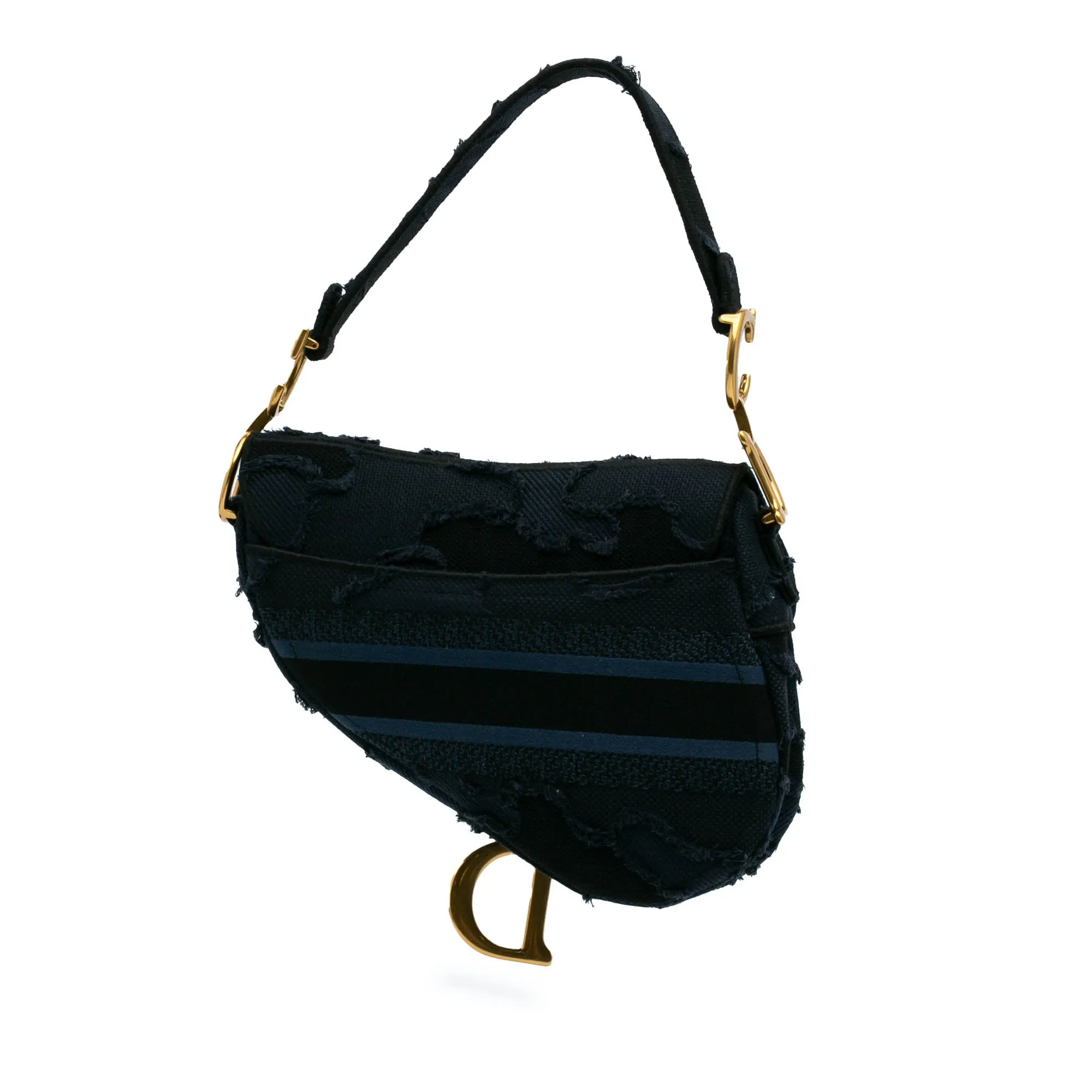 Canvas Embroidered Camouflage Saddle Bag