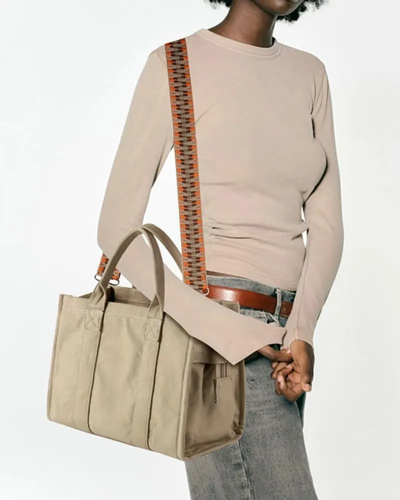 Canvas Tote Bag for Women Large Capacity Crossbody Top Handle Handbags Messenger Shoulder Purse