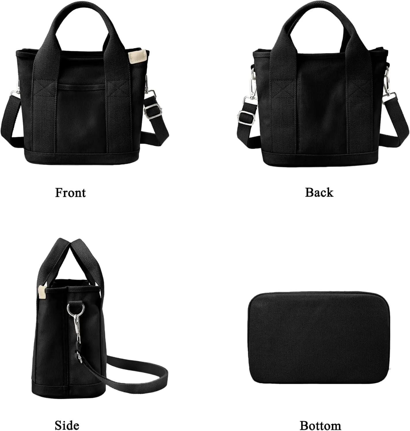 Canvas Tote Bag for Women Stylish Crossboy Handbag Casual Hobo Bag Top Handle Satchel with Multiple Pockets