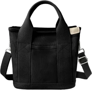 Canvas Tote Bag for Women Stylish Crossboy Handbag Casual Hobo Bag Top Handle Satchel with Multiple Pockets
