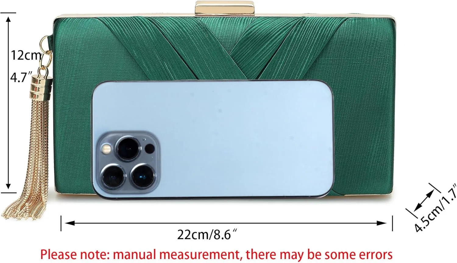 CARIEDO Women's Evening Handbag Clutch Bridal Purse for Wedding Prom Night Out Party