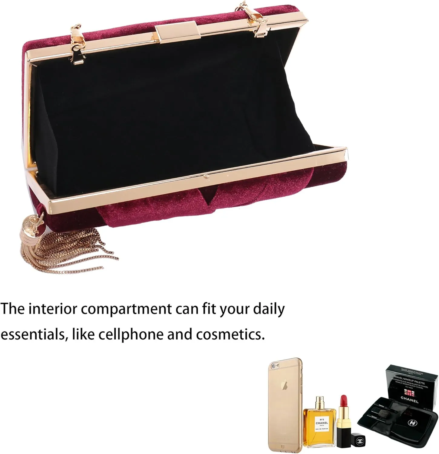 CARIEDO Women's Evening Handbag Clutch Bridal Purse for Wedding Prom Night Out Party