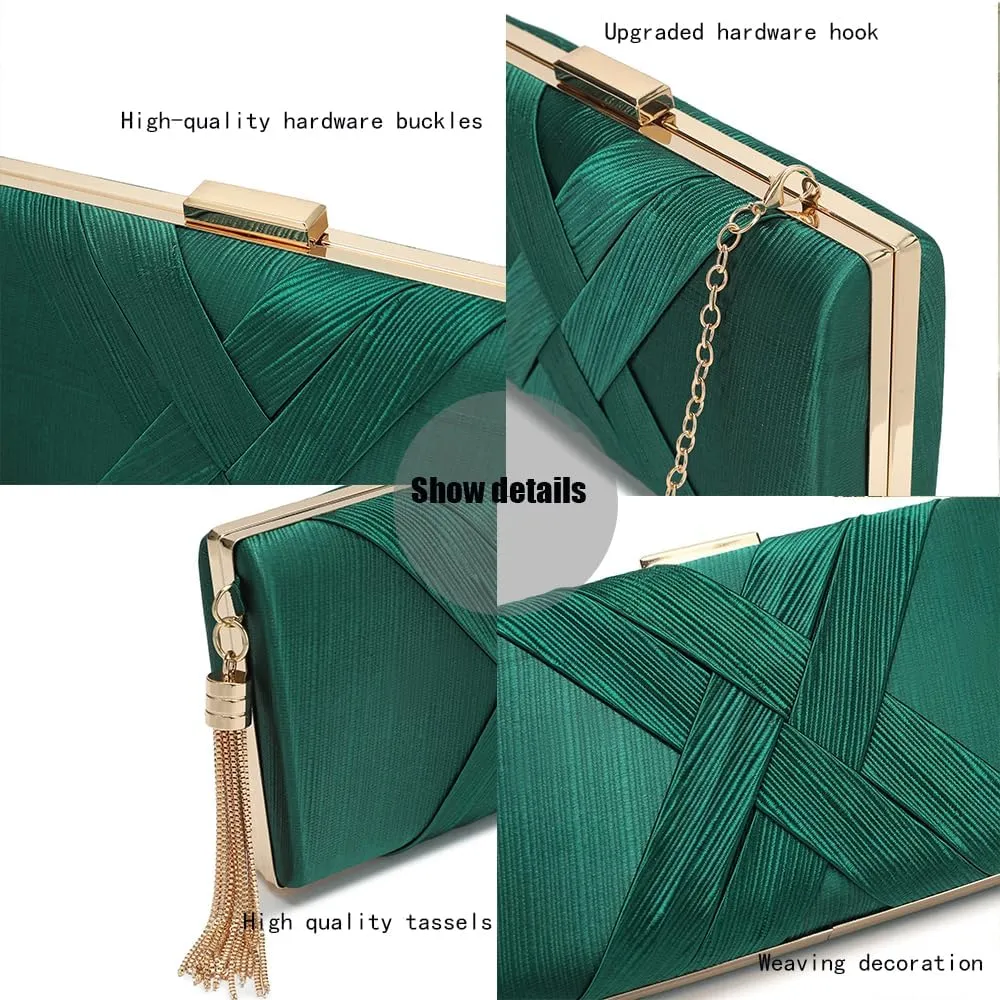 CARIEDO Women's Evening Handbag Clutch Bridal Purse for Wedding Prom Night Out Party