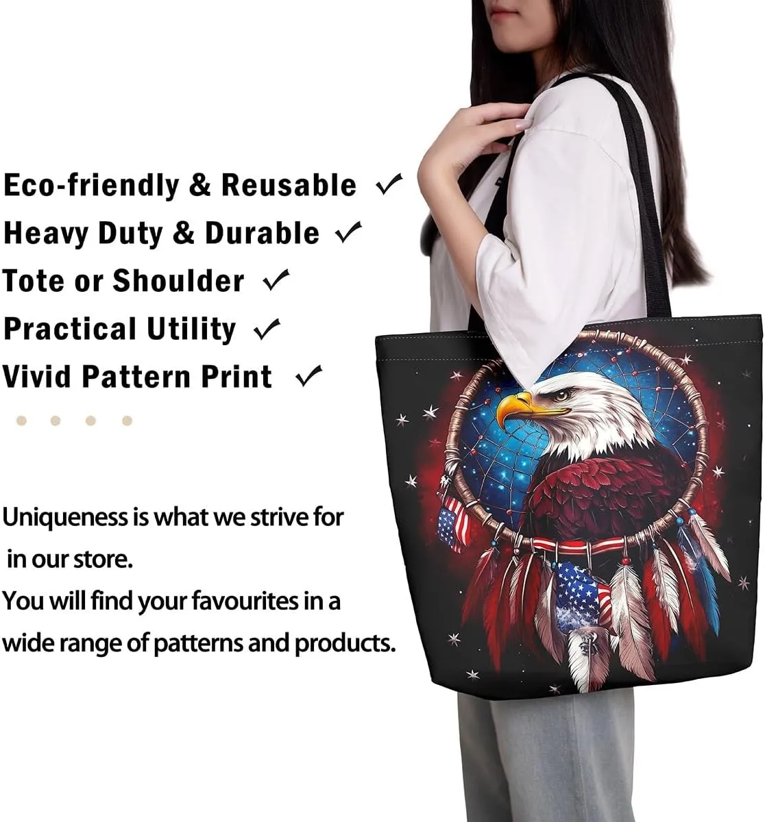 Castle Fairy Tropical African Wildlife Shoulder Handbags for Shopping Gym,Hunting Animal Canvas Tote Bag,Rustic Travel Bag