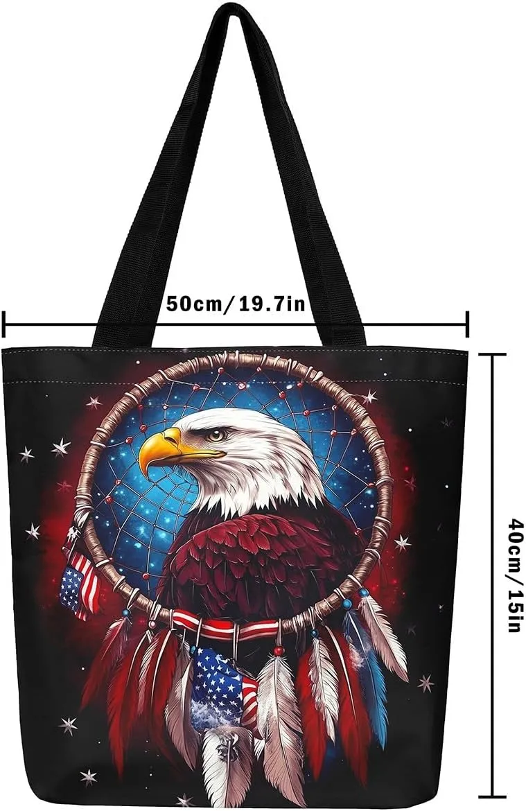 Castle Fairy Tropical African Wildlife Shoulder Handbags for Shopping Gym,Hunting Animal Canvas Tote Bag,Rustic Travel Bag