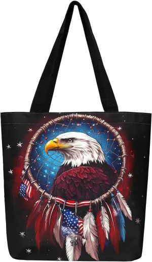 Castle Fairy Tropical African Wildlife Shoulder Handbags for Shopping Gym,Hunting Animal Canvas Tote Bag,Rustic Travel Bag