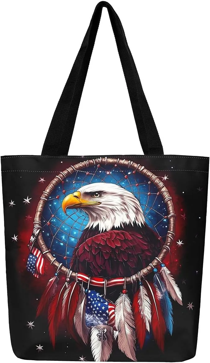 Castle Fairy Tropical African Wildlife Shoulder Handbags for Shopping Gym,Hunting Animal Canvas Tote Bag,Rustic Travel Bag