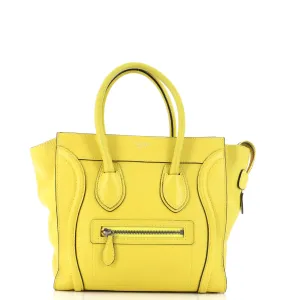 CELINE Luggage Bag Grainy Leather Micro
