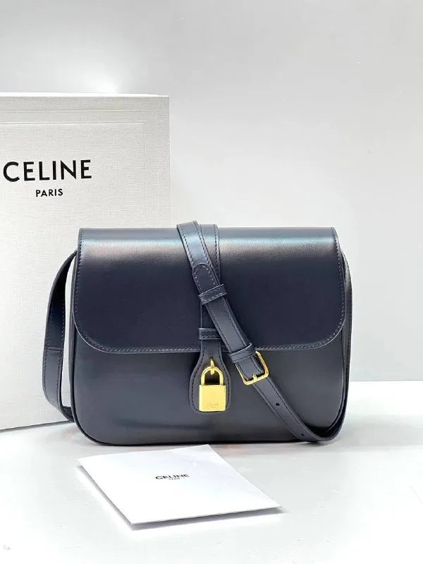 CELINE MEDIUM TABOU IN SMOOTH Blue Calfskin