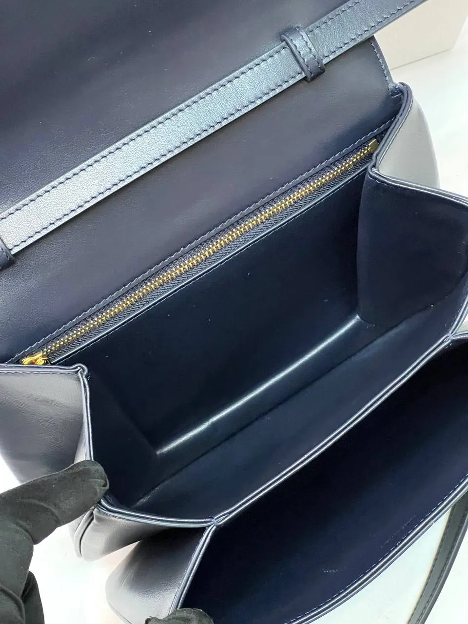CELINE MEDIUM TABOU IN SMOOTH Blue Calfskin